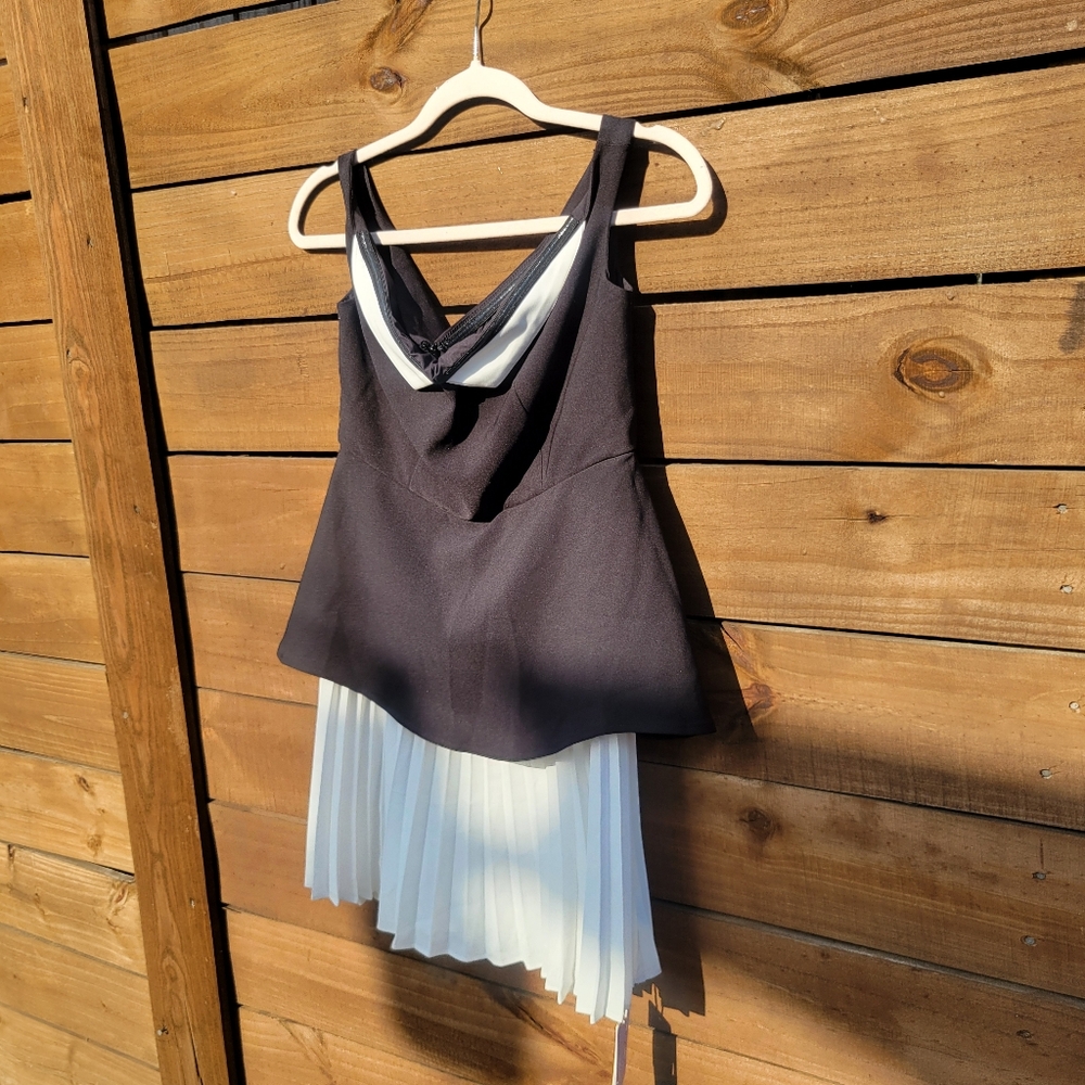 Commense Black and White Mini Dress